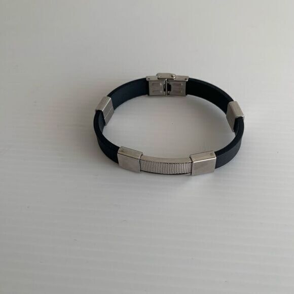 Jewelry - Stainless Steel and Rubber Bracelet